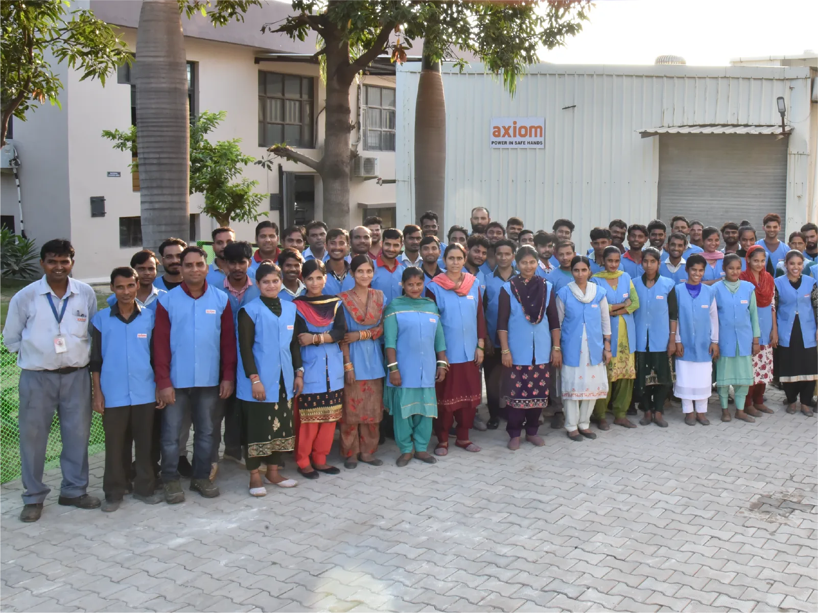 The Axiom Controls team at the manufacturing plant