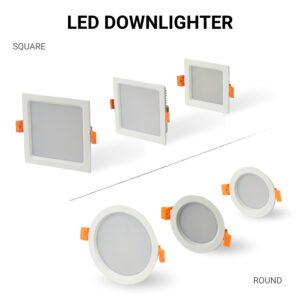 LED DOWNLIGHTER (PANEL) ROUND  SQUARE RECESSED