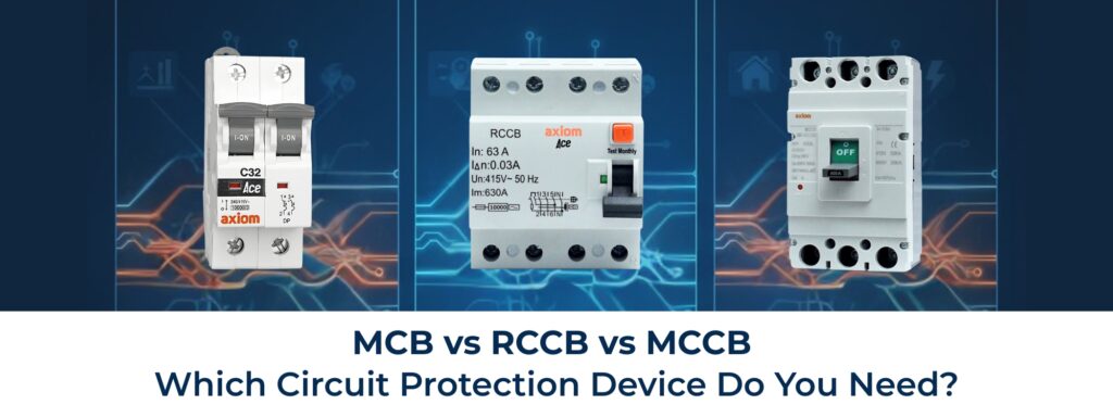 MCB vs RCCB vs MCCB — Which Circuit Protection Device Do You Need?